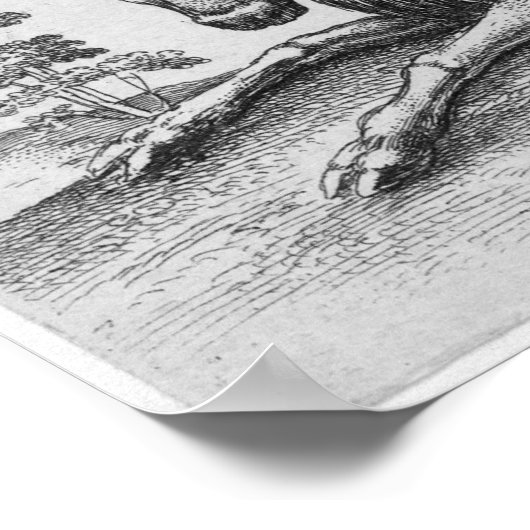 Albrecht Durer Graving Stag Deer Poster (Ecke)