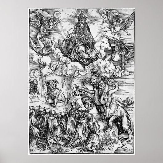 Albrecht Durer Gravur Seemonster Poster (Vorne)