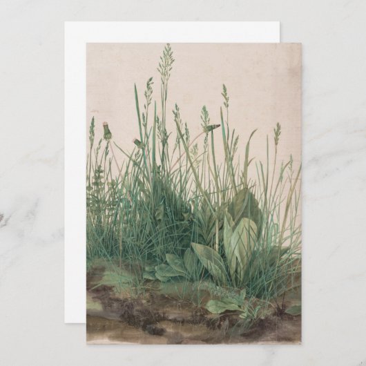 Albrecht Dürer - Großes Stück Turf Einladung (Vorne/Hinten)