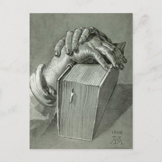 Albrecht Dürer Hand Study with Bible Postkarte (Vorderseite)