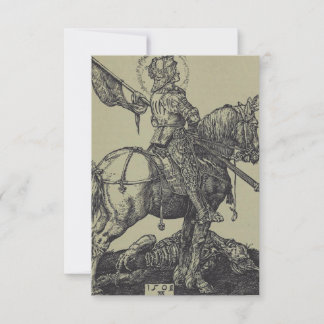 Albrecht Dürer Heiliger Georg auf dem Pferd Heilig Dankeskarte