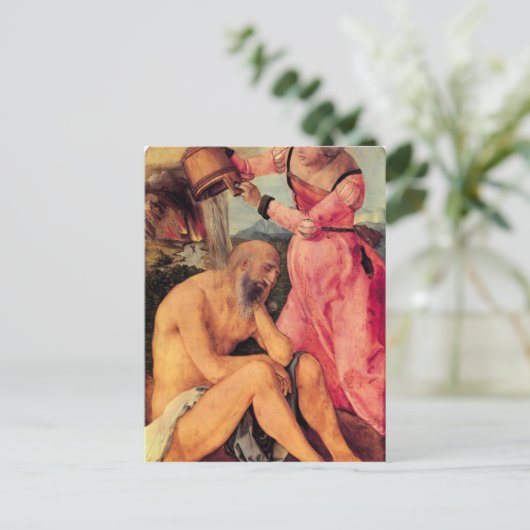 Albrecht Durer - Job, der von seiner Ehefrau versp Postkarte (Stehend Vorderseite)