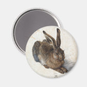 Albrecht Dürer, Junger Hase, 1502 Magnet (Vorderseite/Rückseite)
