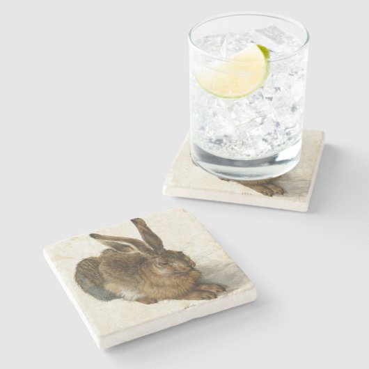 ALBRECHT DÜRER - junger Hase 1502 Steinuntersetzer (Seitenansicht)