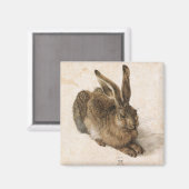 Albrecht Dürer - Junger Hase (Young Hare), 1502 Magnet (Vorderseite/Rückseite)