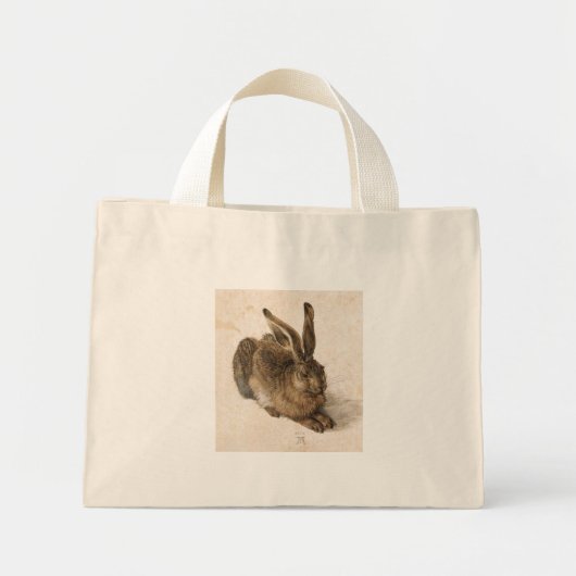 Albrecht Dürer - Junger Hase (Young Hare), 1502 Mini Stoffbeutel (Vorne)
