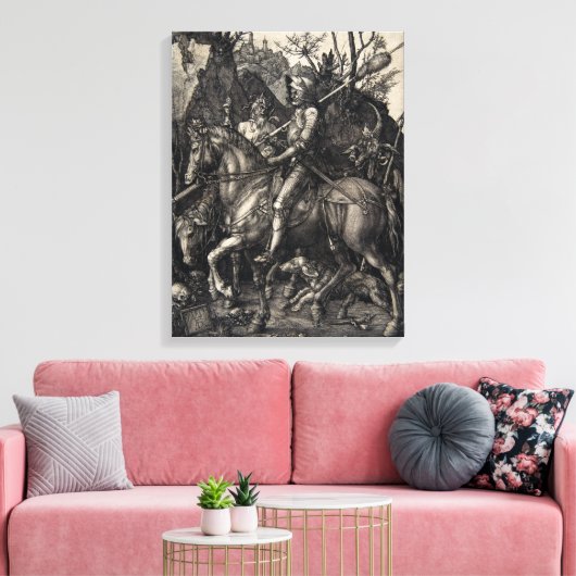 Albrecht Dürer Knight, Death and Devil Leinwanddruck (Insitu (Wohnzimmer))