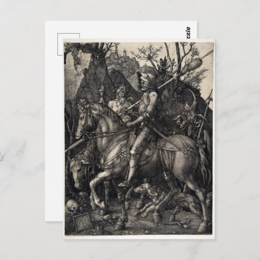 Albrecht Dürer Knight, Death and Devil Postkarte (Vorne/Hinten)