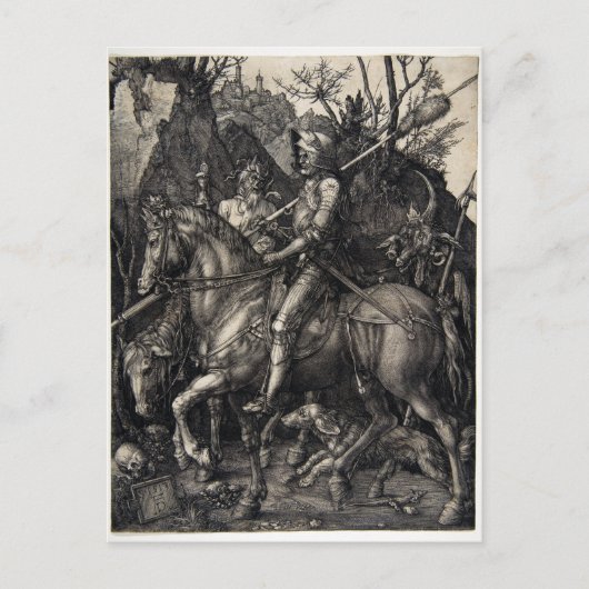 Albrecht Dürer Knight, Death and Devil Postkarte (Vorderseite)