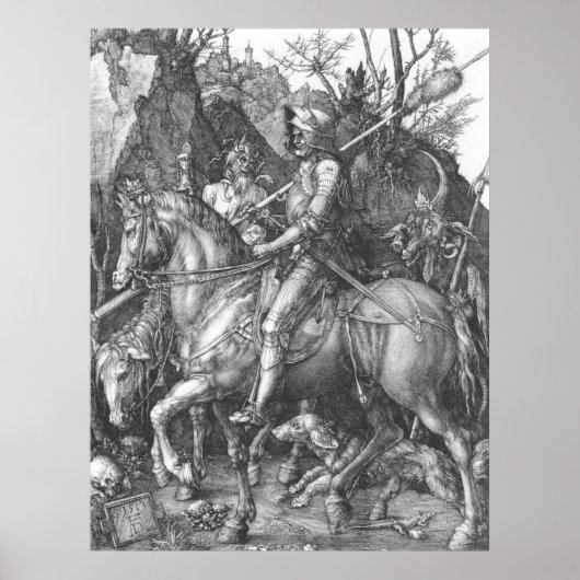 Albrecht Durer Knight Death und der Teufel Poster (Vorne)