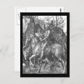 Albrecht Durer Knight Death und der Teufel Postkarte (Vorne/Hinten)