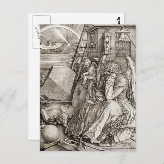 Albrecht Durer - Melancholia Postkarte (Vorne/Hinten)