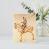 Albrecht Durer - Reiter in der Rüstung Postkarte (Stehend Vorderseite)