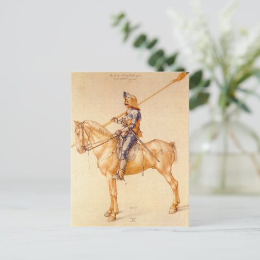 Albrecht Durer - Reiter in der Rüstung Postkarte (Stehend Vorderseite)
