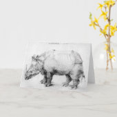 Albrecht Durer Rhinoceros Karte (Gelbe Blume)