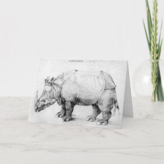 Albrecht Durer Rhinoceros Karte (Vorderseite)