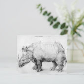Albrecht Durer Rhinoceros Postcard Postkarte (Stehend Vorderseite)