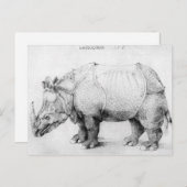 Albrecht Durer Rhinoceros Postcard Postkarte (Vorne/Hinten)