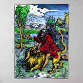 Albrecht Dürer "Samson Killing the Lion" 1498 Poster (Vorne)