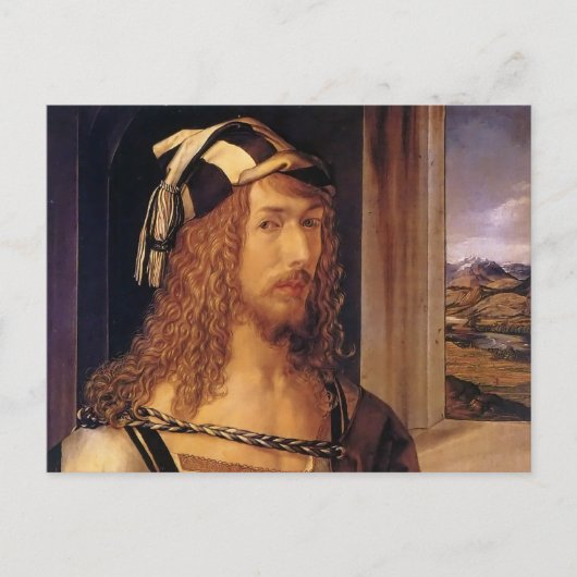 Albrecht Durer Self Portrait Postkarte (Vorderseite)
