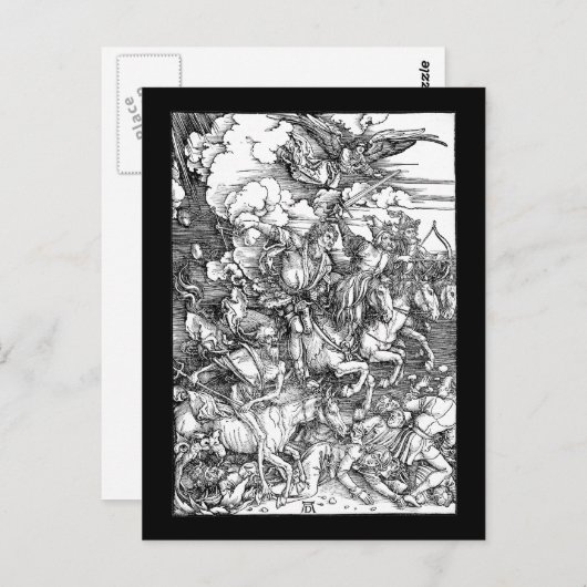 Albrecht Durer The Four Horsemen of the Apokalypse Postkarte (Vorne/Hinten)