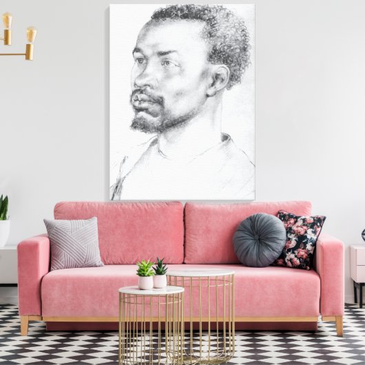 Albrecht Durer zeichnend auf Leinwand (Insitu (Wohnzimmer))