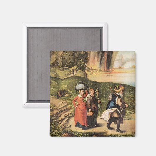 Albrecht Durers Gemälde, Lot's Escape Magnet (Vorderseite/Rückseite)