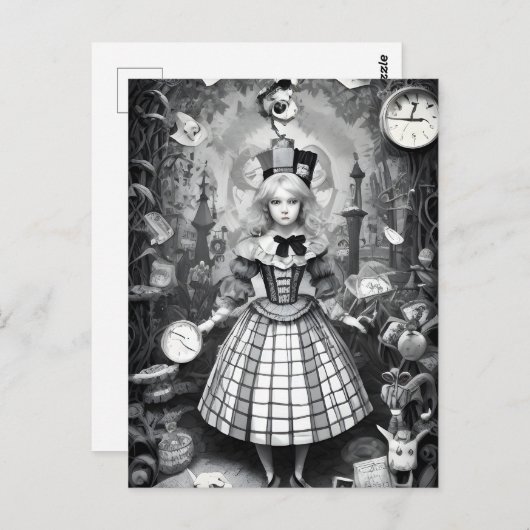 Albtraum am Tea Party Postkarte (Vorne/Hinten)