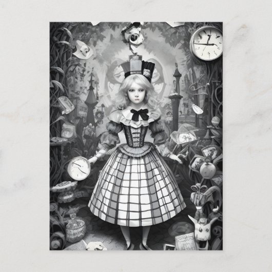 Albtraum am Tea Party Postkarte (Vorderseite)