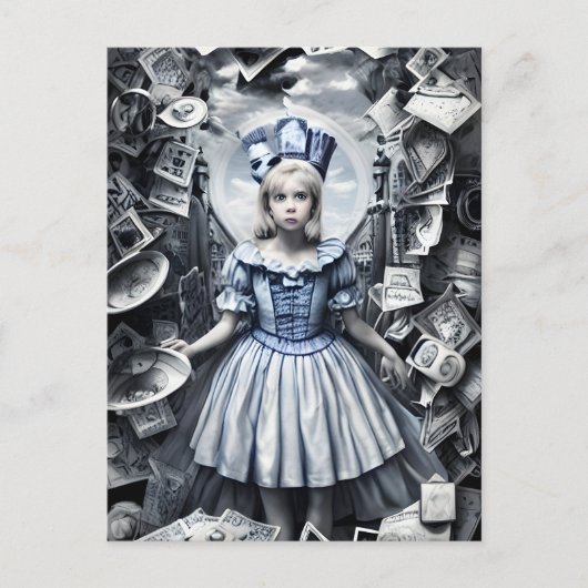 Albtraum am Tea Party Postkarte (Vorderseite)