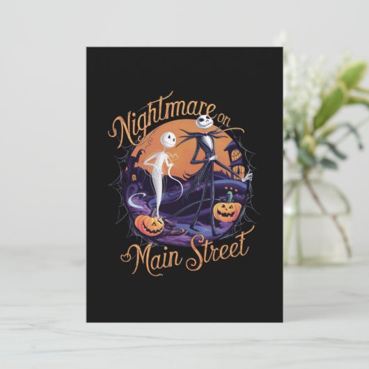 Albtraum an der Main Street, Halloween Einladung (Stehend Vorderseite)