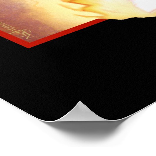 Albtraum auf schwarz poster (Ecke)