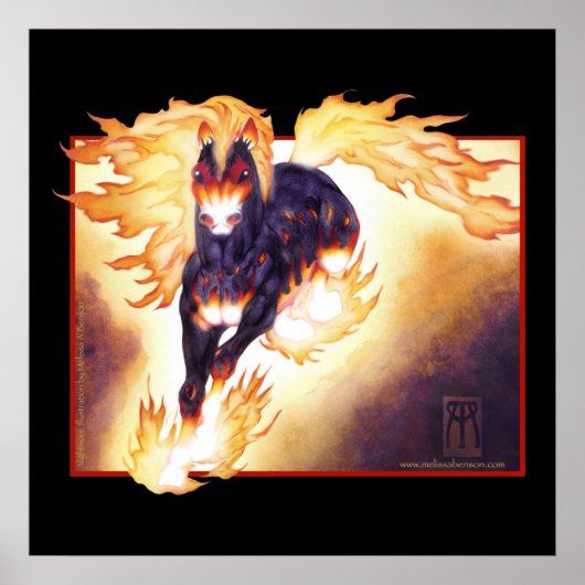 Albtraum auf schwarz poster (Vorne)