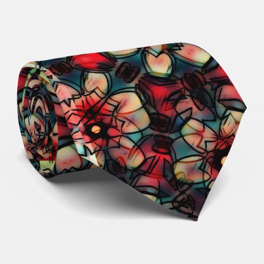 Albtraum-Blume Krawatte (Gerollt)