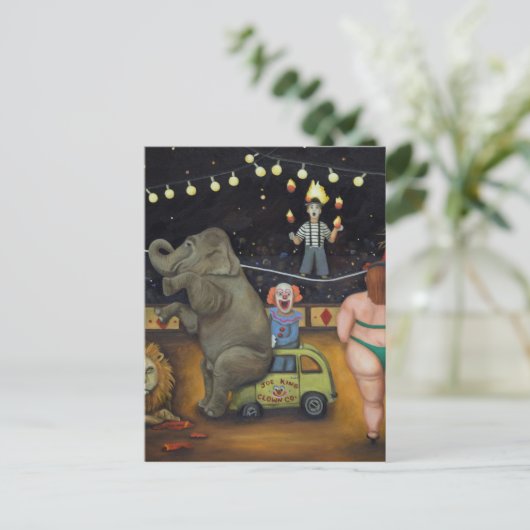 Albtraum Circus Postkarte (Stehend Vorderseite)