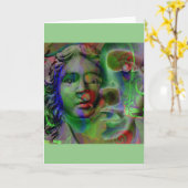 Albtraum (grün) ... Grußkarte Karte (Gelbe Blume)