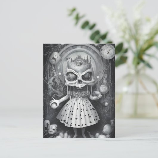 Albtraum in Wonderland Postkarte (Stehend Vorderseite)