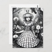 Albtraum in Wonderland Postkarte (Vorne/Hinten)
