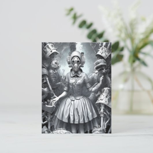 Albtraum in Wonderland Postkarte (Stehend Vorderseite)