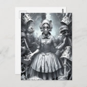 Albtraum in Wonderland Postkarte (Vorne/Hinten)