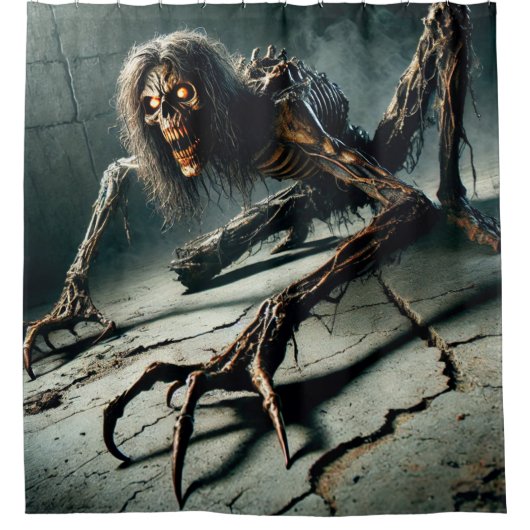 Albtraum-Kreatur Duschvorhang (Vorderseite)