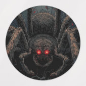 Albtraum Spider - Dark Horror Illustration Etiketten (Design 2)