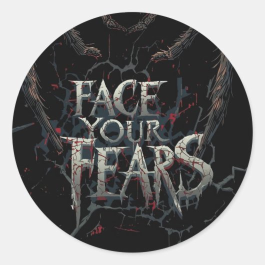 Albtraum Spider - Dark Horror Illustration Runder Aufkleber (Vorderseite)