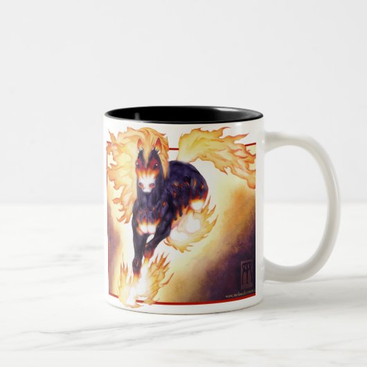 Albtraum-Tasse Zweifarbige Tasse (Rechts)