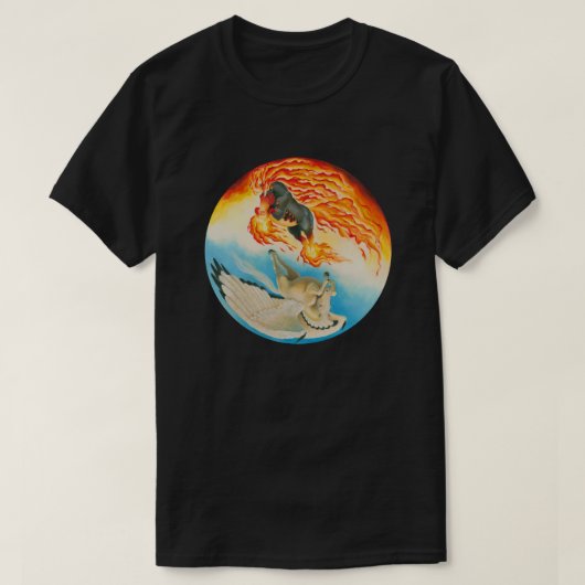 Albtraum und Mesa Pegasus Yin Yang T-Shirt (Design vorne)