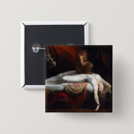 Albtraum von Henry Fuseli Gothic Macabre Dark Art Button (Vorne & Hinten)