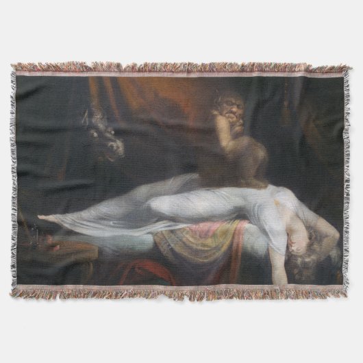 Albtraum von Henry Fuseli Gothic Macabre Dark Art Decke (Vorderseite)