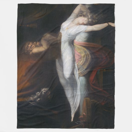 Albtraum von Henry Fuseli Gothic Macabre Dark Art Fleecedecke (Vorderseite)