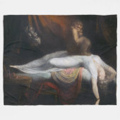 Albtraum von Henry Fuseli Gothic Macabre Dark Art Fleecedecke (Vorderseite (Horizontal))