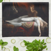Albtraum von Henry Fuseli Gothic Macabre Dark Art Geschirrtuch (Gefaltet)